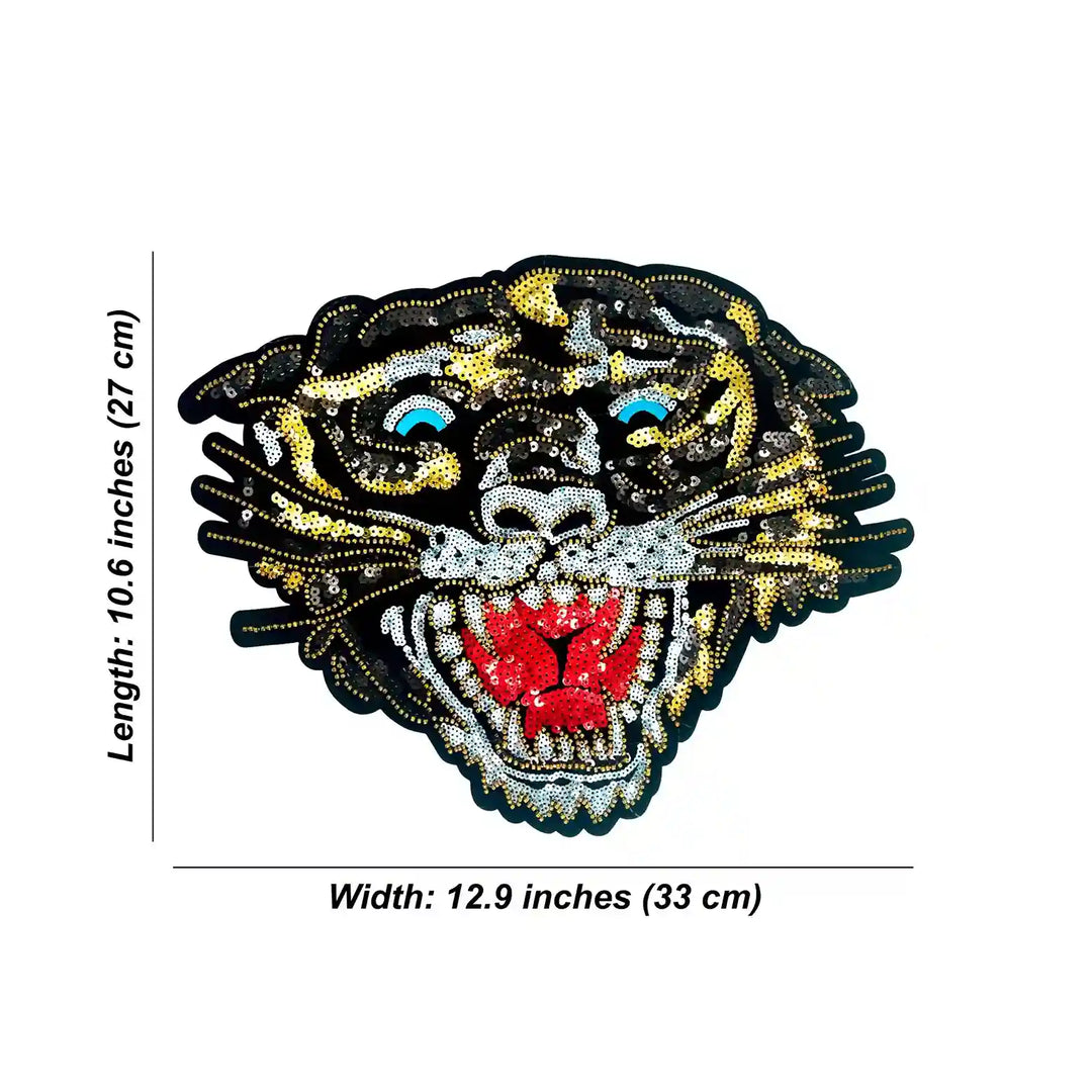 Golden Tiger Sequins Patch