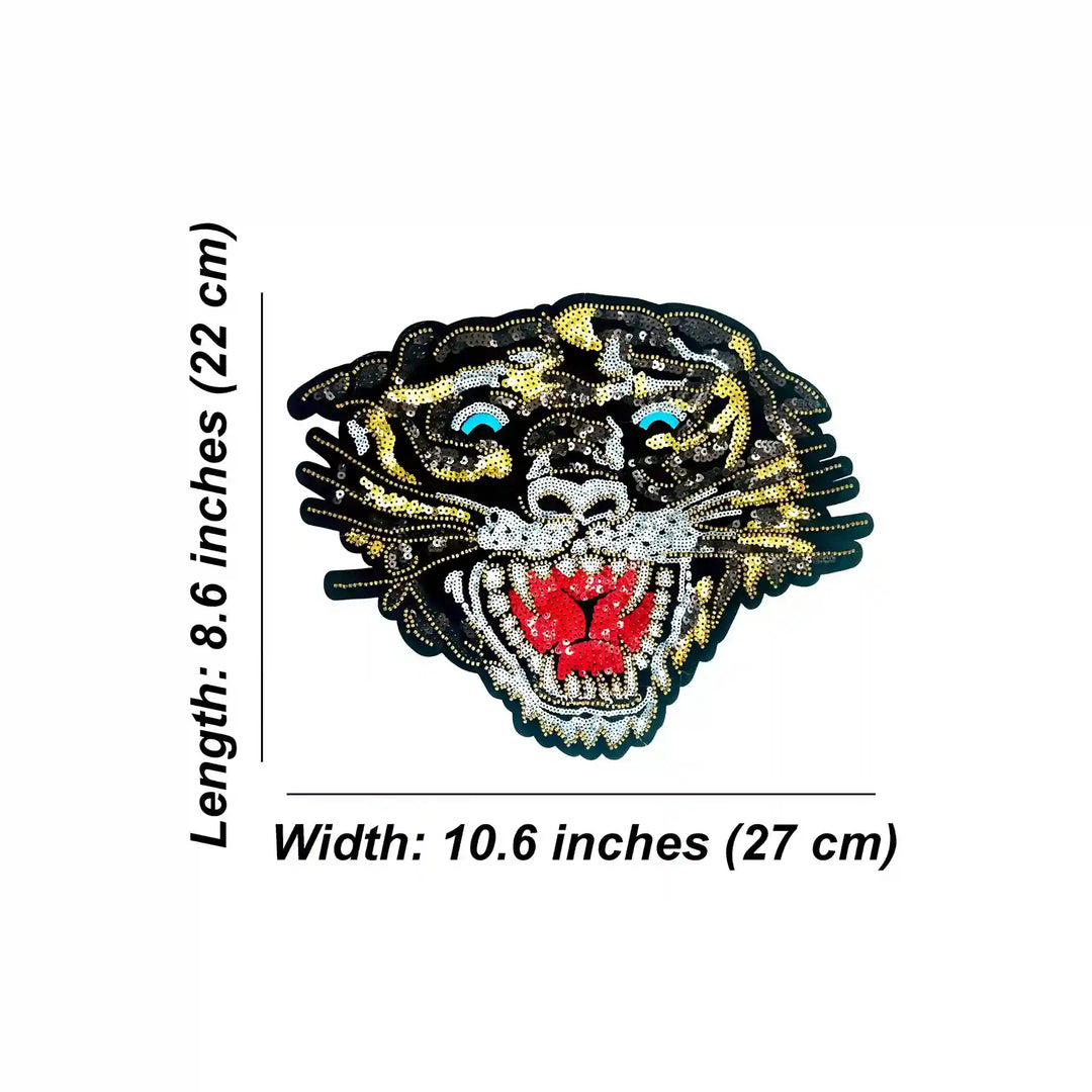 Golden Tiger Sequins Patch