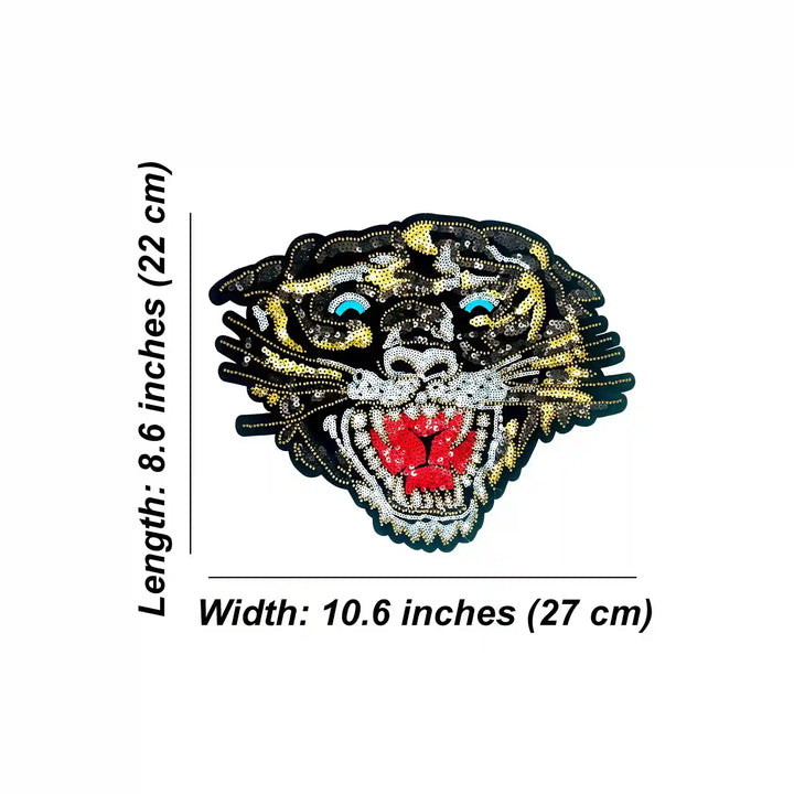 Golden Tiger Sequins Patch