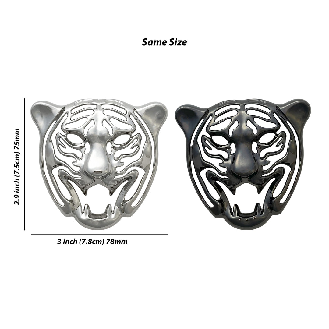 Tiger Head Emblem Brooch