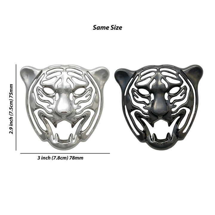 Tiger Head Emblem Brooch