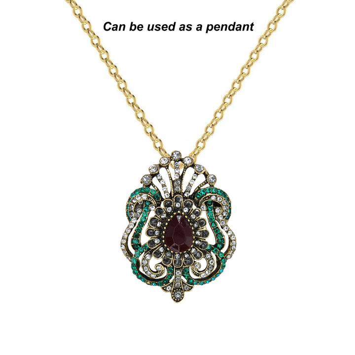 Victorian Style Rhinestone Brooch