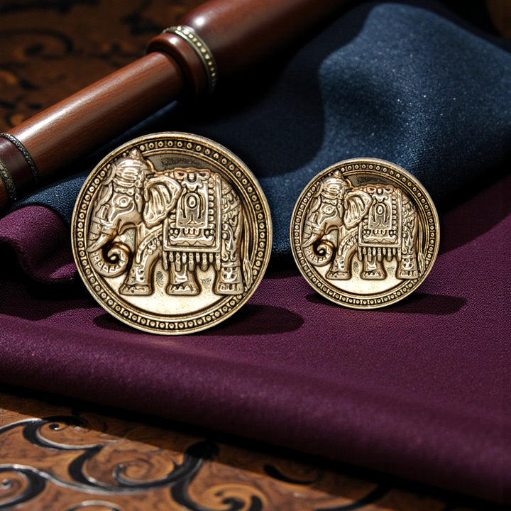 Royal Elephant Metal Buttons | 23mm(36L) & 18mm(28L)