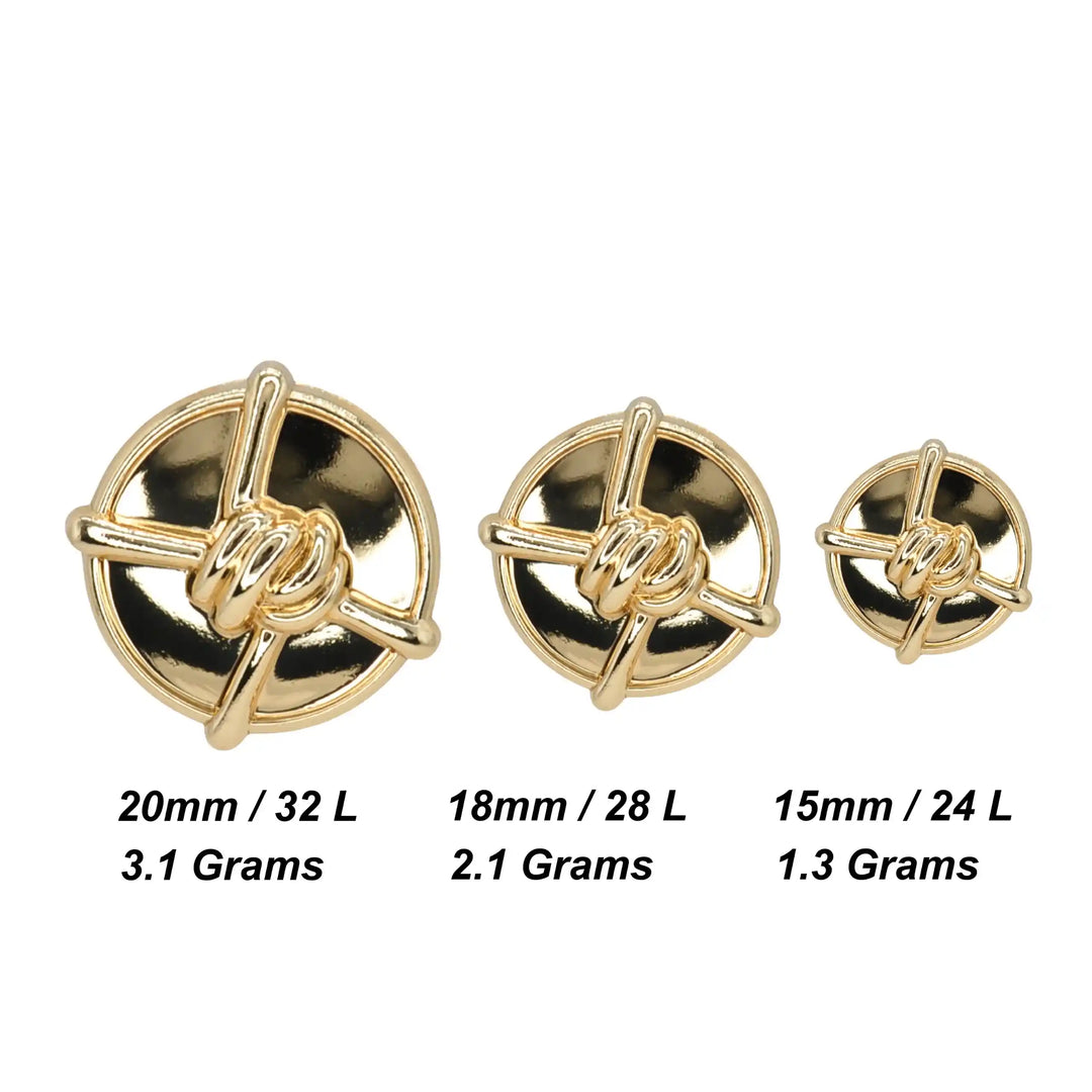 Cloverleaf Knot Button | 15mm(24L), 18mm(28L) & 20mm(32L)
