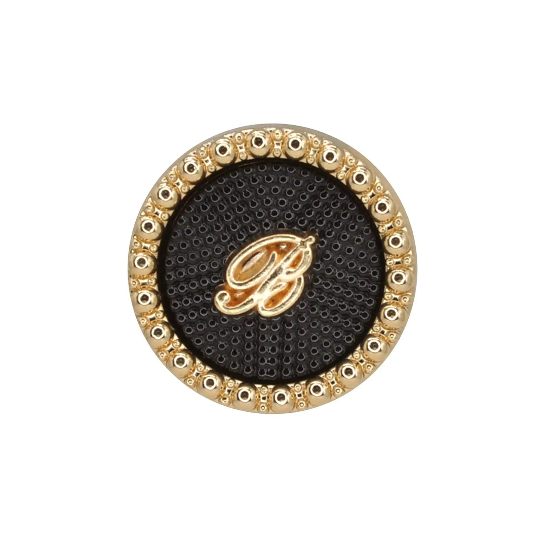 Letter B Designer with Textured Enamel Center Buttons | 18mm(28L), 20mm(32L) & 23mm(36L)