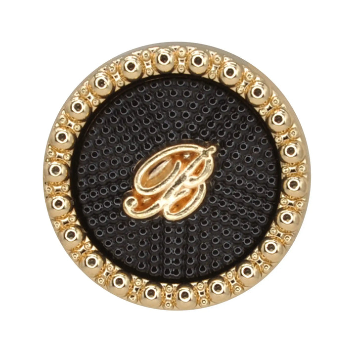 Letter B Designer with Textured Enamel Center Buttons | 18mm(28L), 20mm(32L) & 23mm(36L)