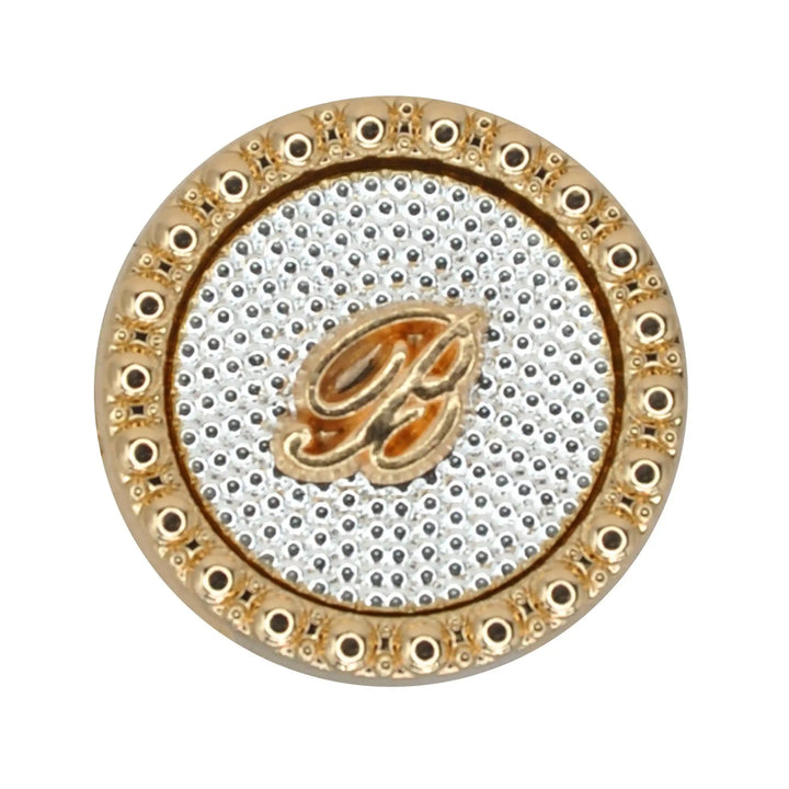 Letter B Designer with Textured Enamel Center Buttons | 18mm(28L), 20mm(32L) & 23mm(36L)