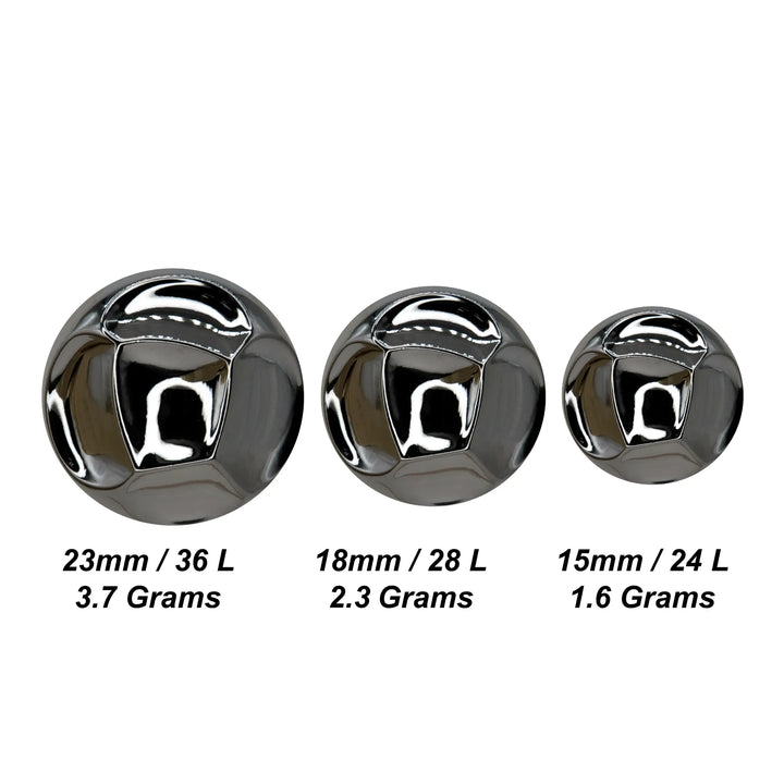 Faceted Domed Button | 15mm(24L), 18mm(28L) & 23mm(36L)