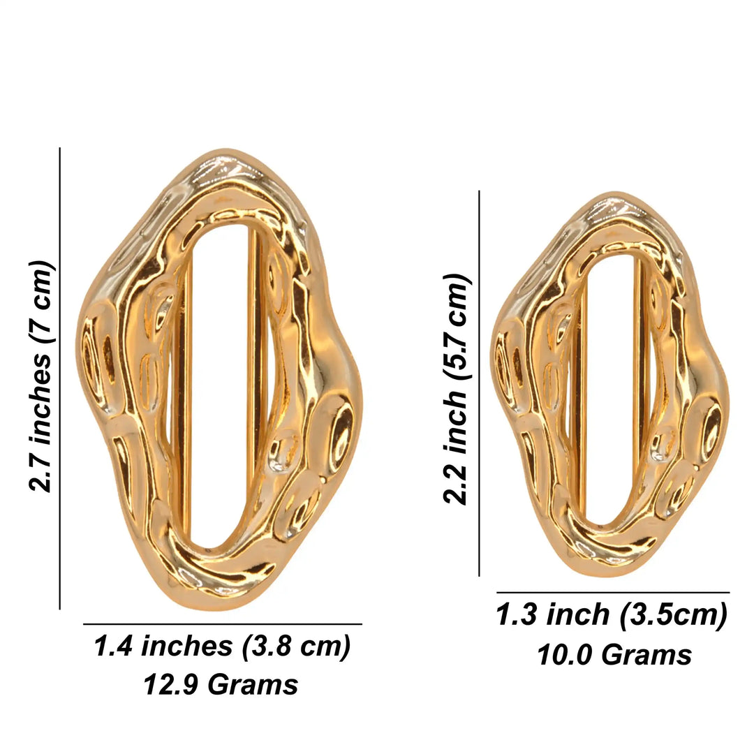 Organic Shaped Gold Buckle