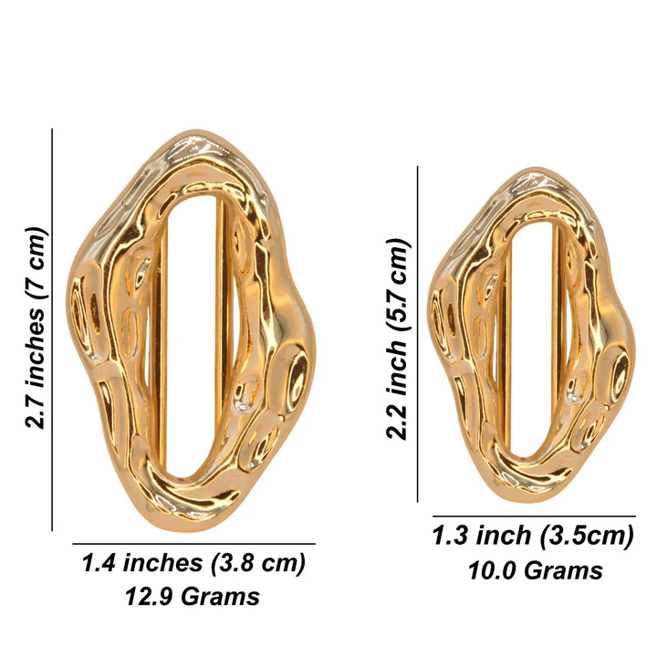 Organic Shaped Gold Buckle