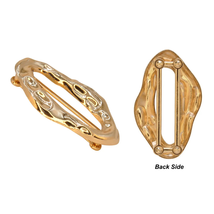 Organic Shaped Gold Buckle
