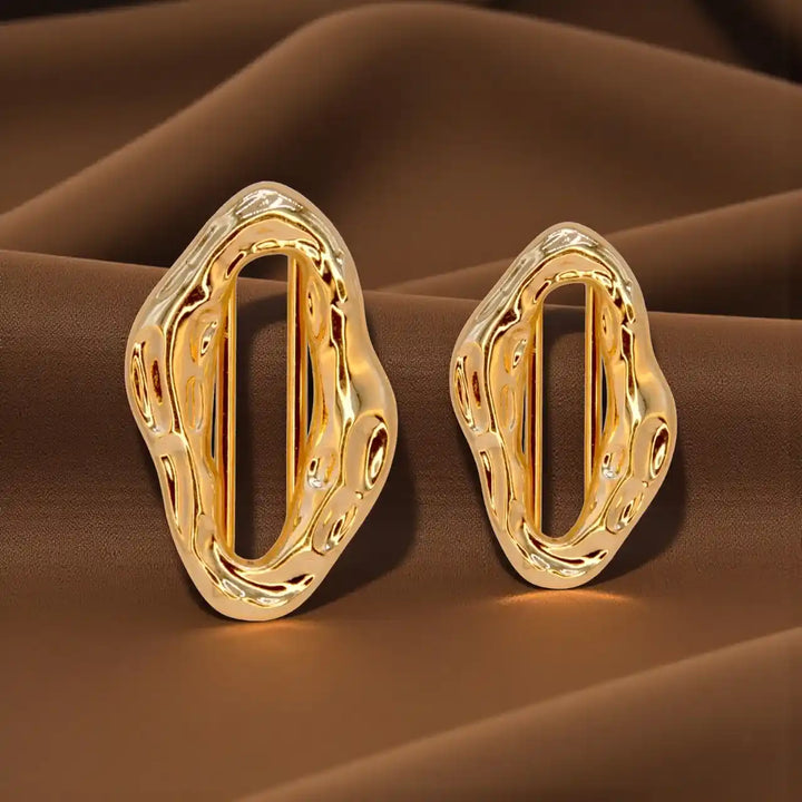 Organic Shaped Gold Buckle