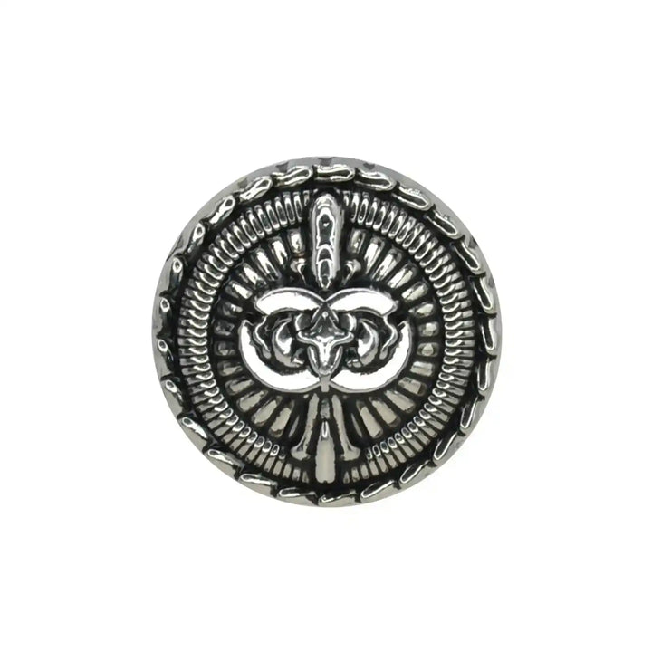 Fleur-de-Lis Medallion Button | 15mm(24L), 18mm(28L) & 23mm(36L)