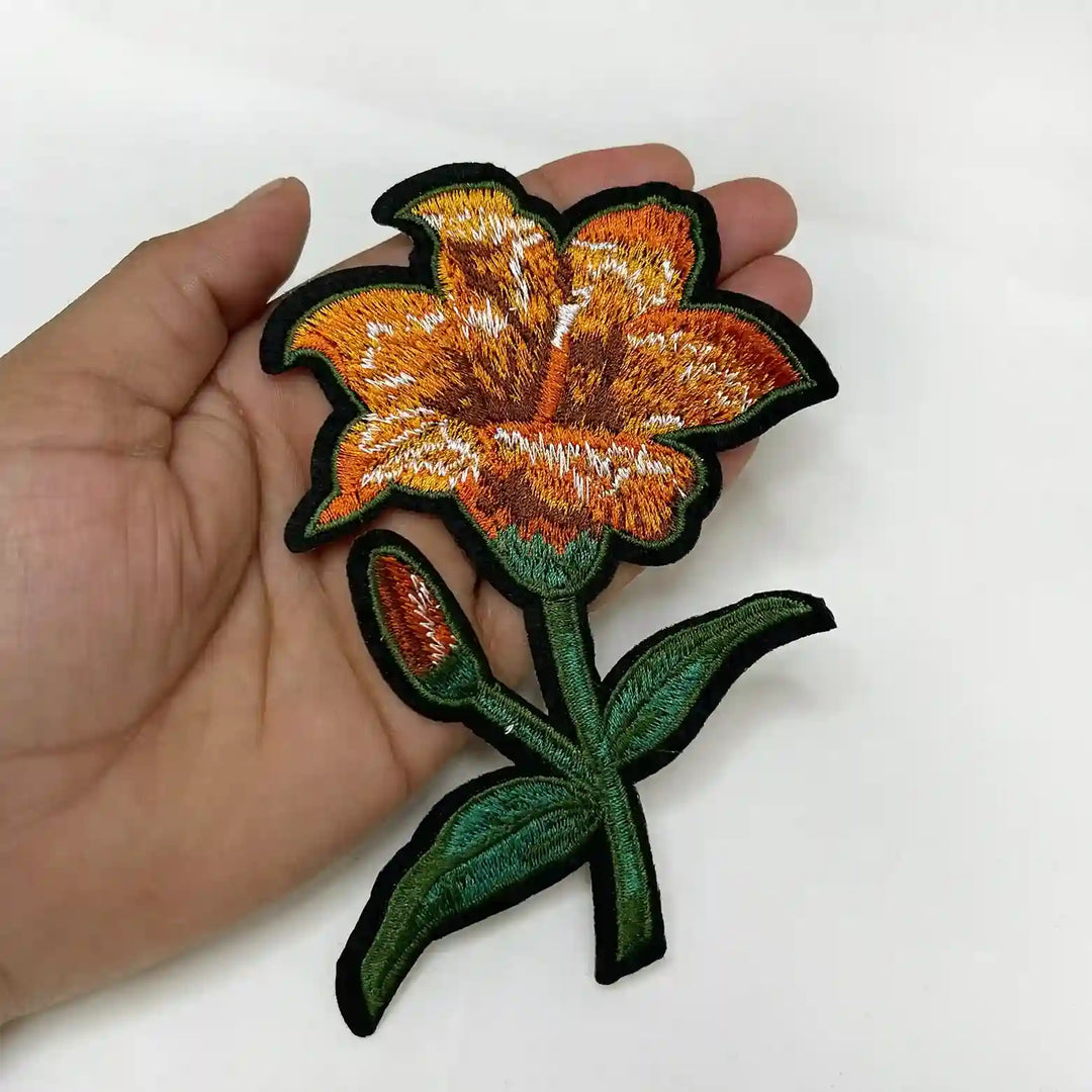 tiger lily brooch Orange Tiger Feel Lily Patch – Ani Accessories