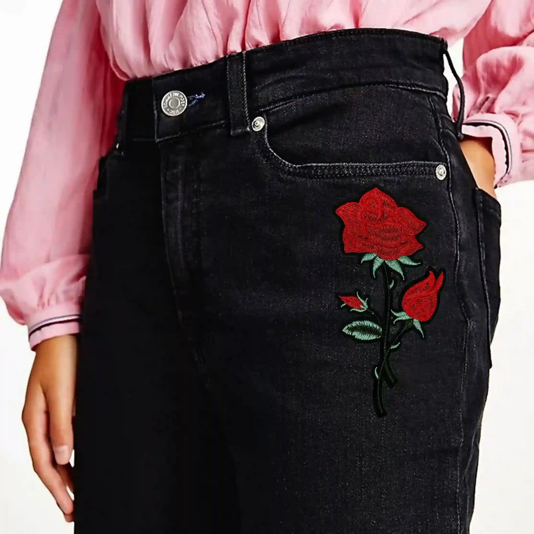 Ani Accessories Rose Embroidered Patch for Kurti