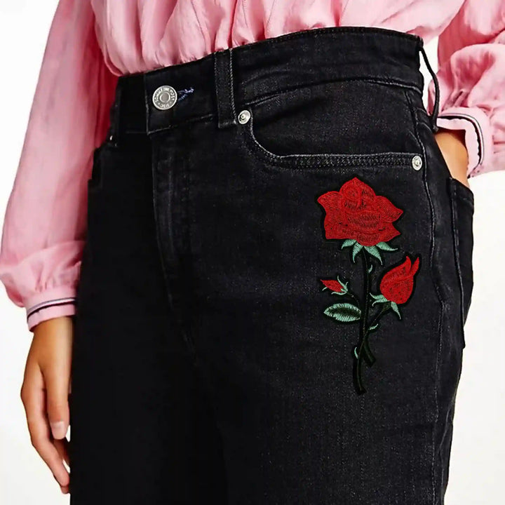 Ani Accessories Rose Embroidered Patch for Kurti