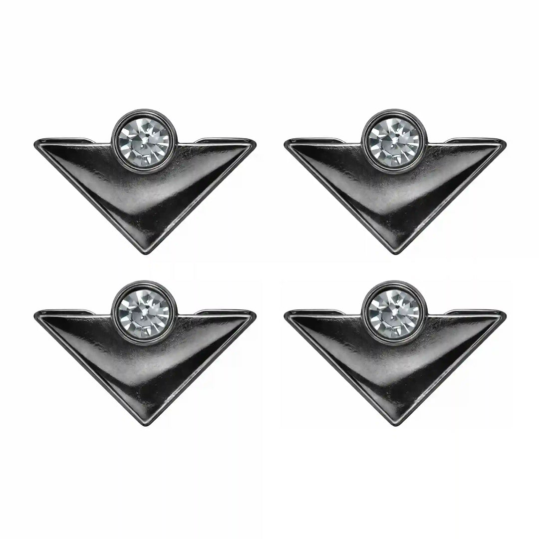 Gold Triangular Collar Tips with Crystals