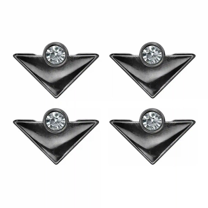 Gold Triangular Collar Tips with Crystals