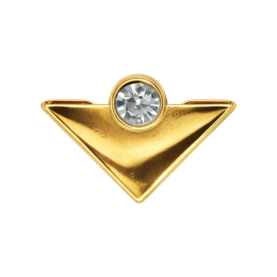 Gold Triangular Collar Tips with Crystals