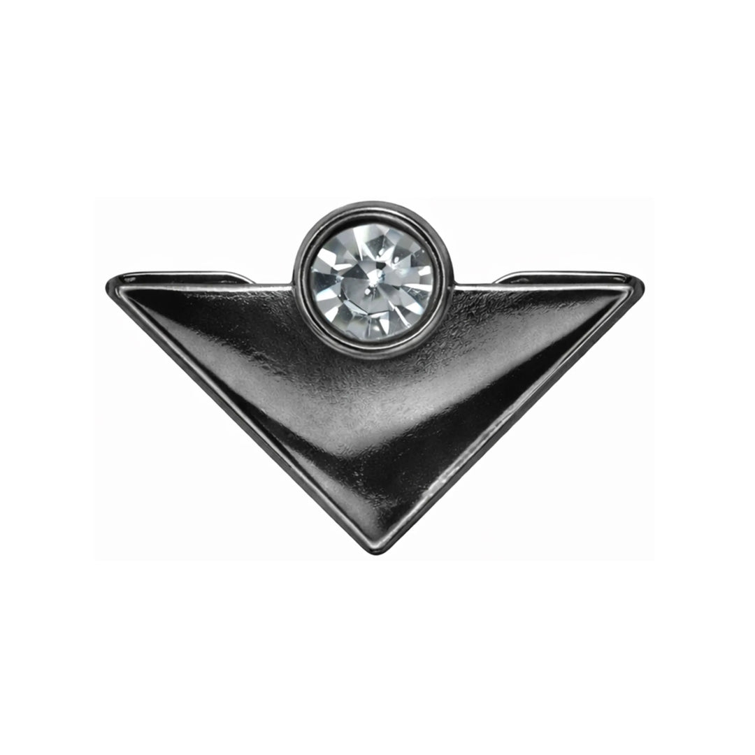 Gold Triangular Collar Tips with Crystals