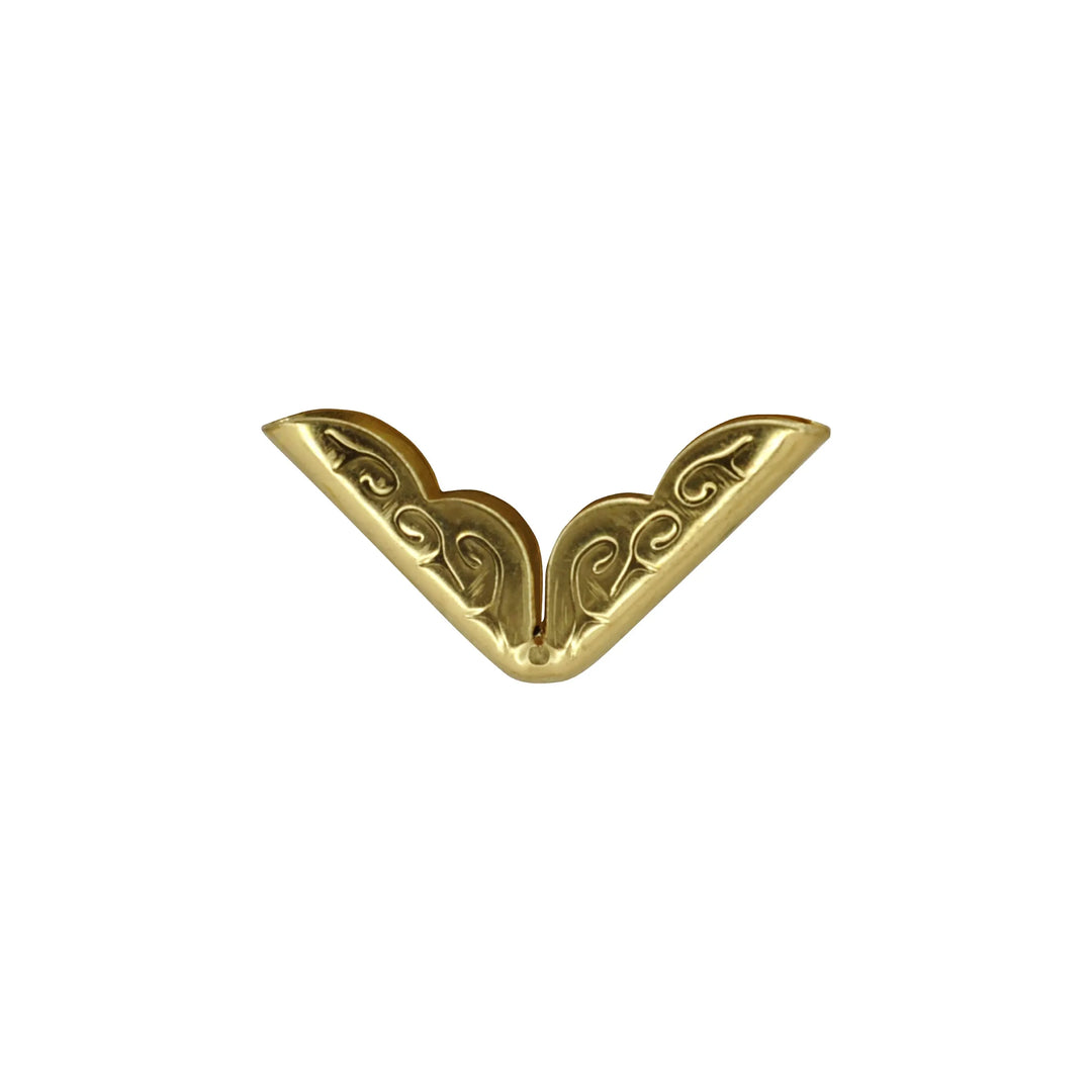 Set of 4 Vintage  Gold Collar Tips