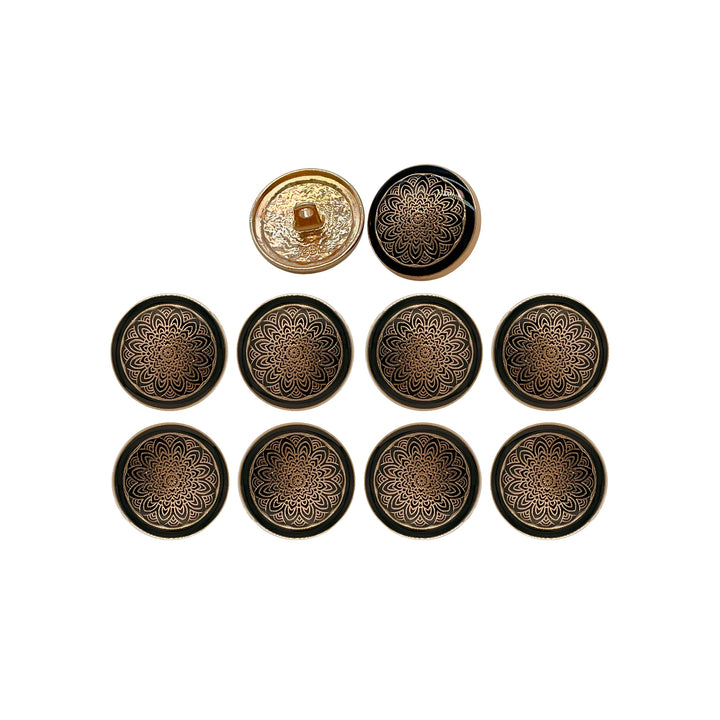 Mandala Shank Metal Button | 18mm(28L) & 21mm(34L)