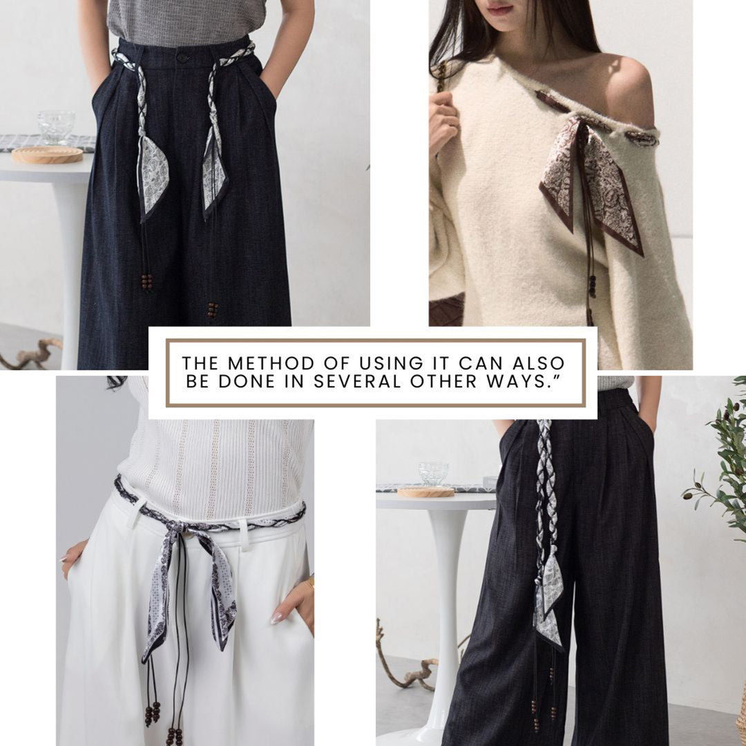 Scarf Pearl Macramé Belt