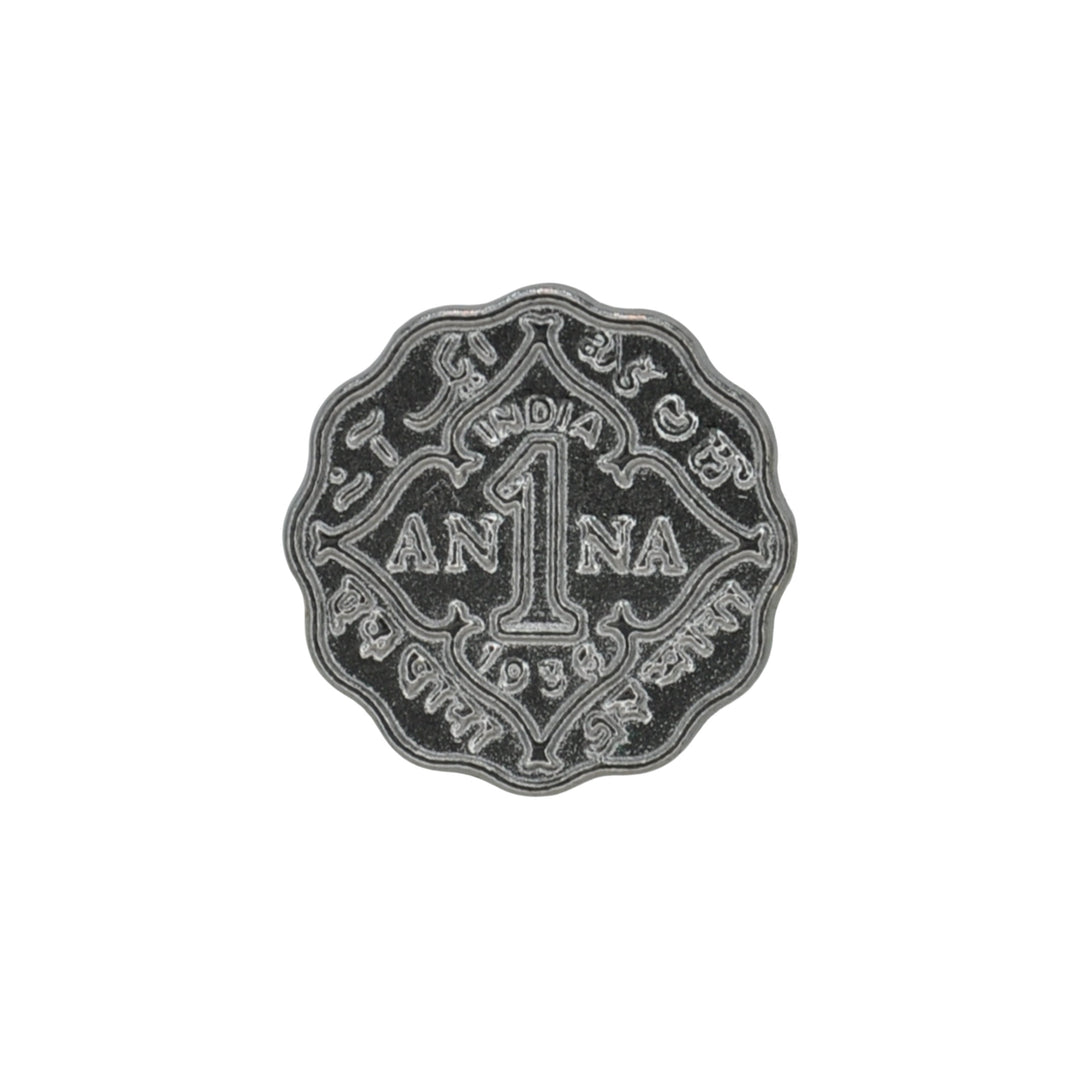 1 Anna Metal Coin Buttons | 17mm(27L) & 22mm(34L)
