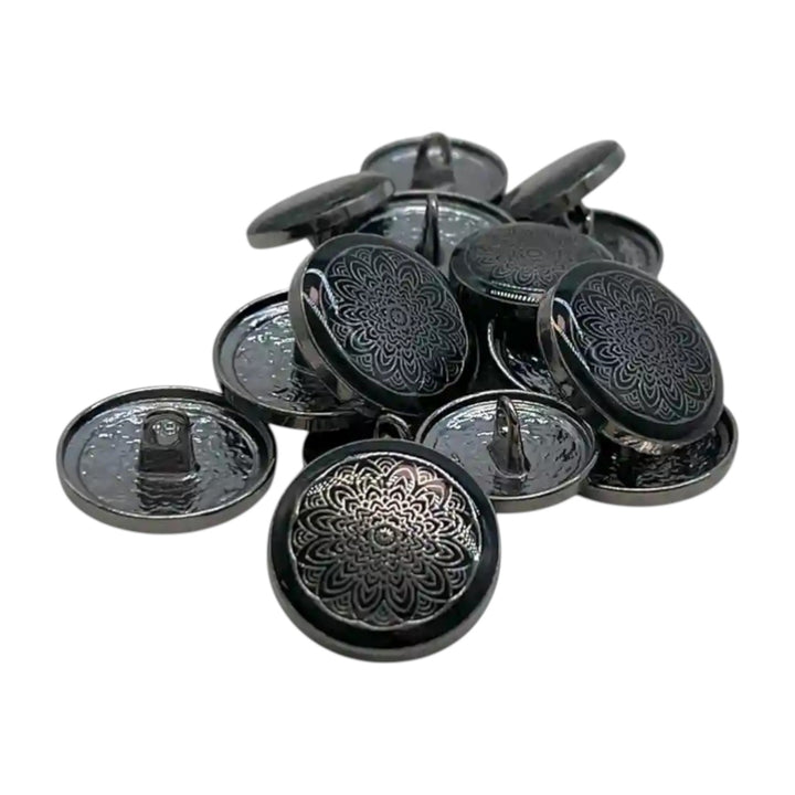 Mandala Shank Metal Button | 18mm(28L) & 21mm(34L)