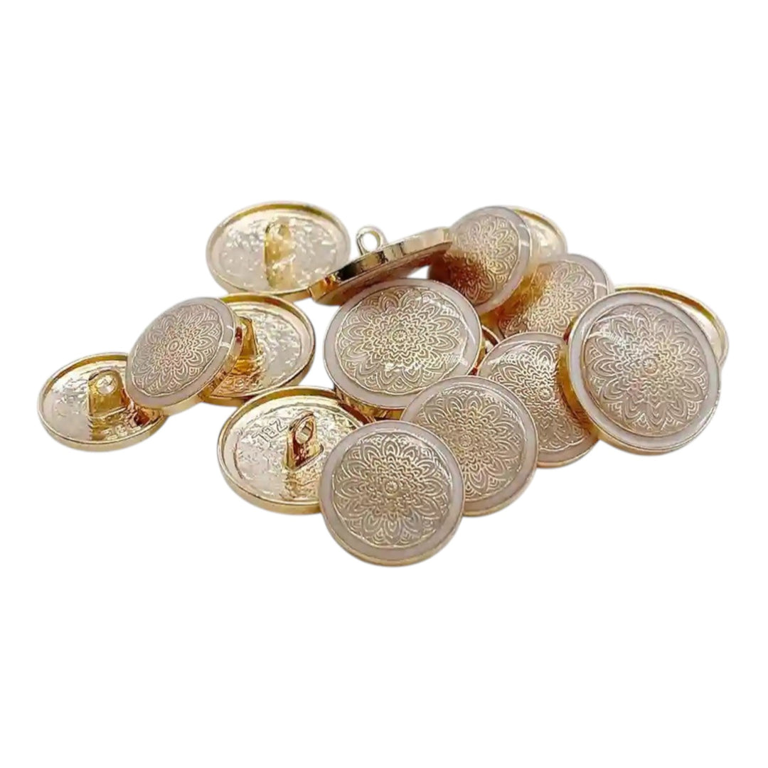 Mandala Shank Metal Button | 18mm(28L) & 21mm(34L)