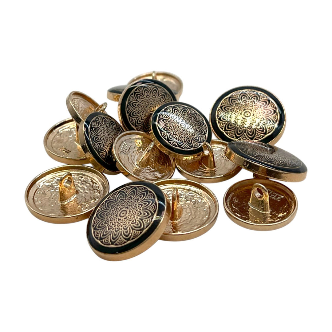 Mandala Shank Metal Button | 18mm(28L) & 21mm(34L)