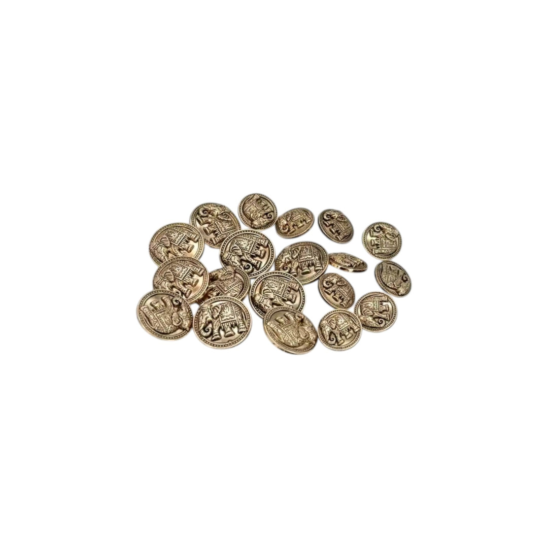 Royal Elephant Metal Buttons | 23mm(36L) & 18mm(28L)