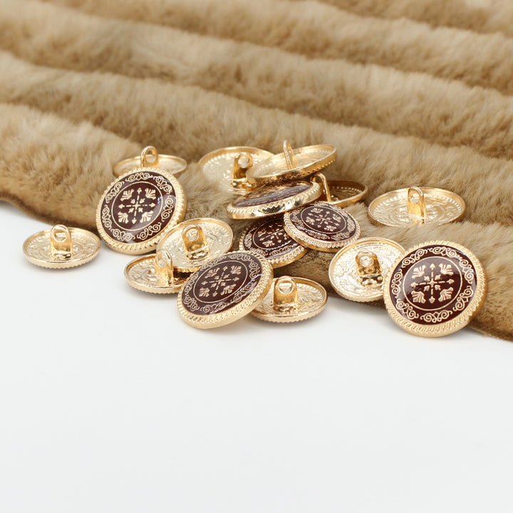 Ornate Snowflake Metal Buttons | 17mm(2L) & 22mm(34L)