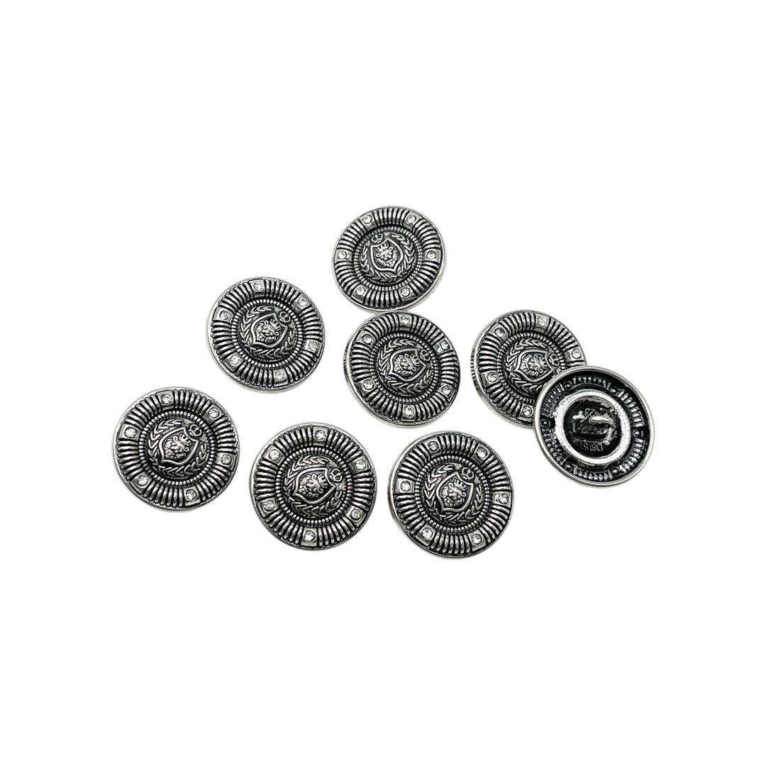 Heraldic Lion Crest Rhinestones Buttons | 15mm, 18mm & 23mm