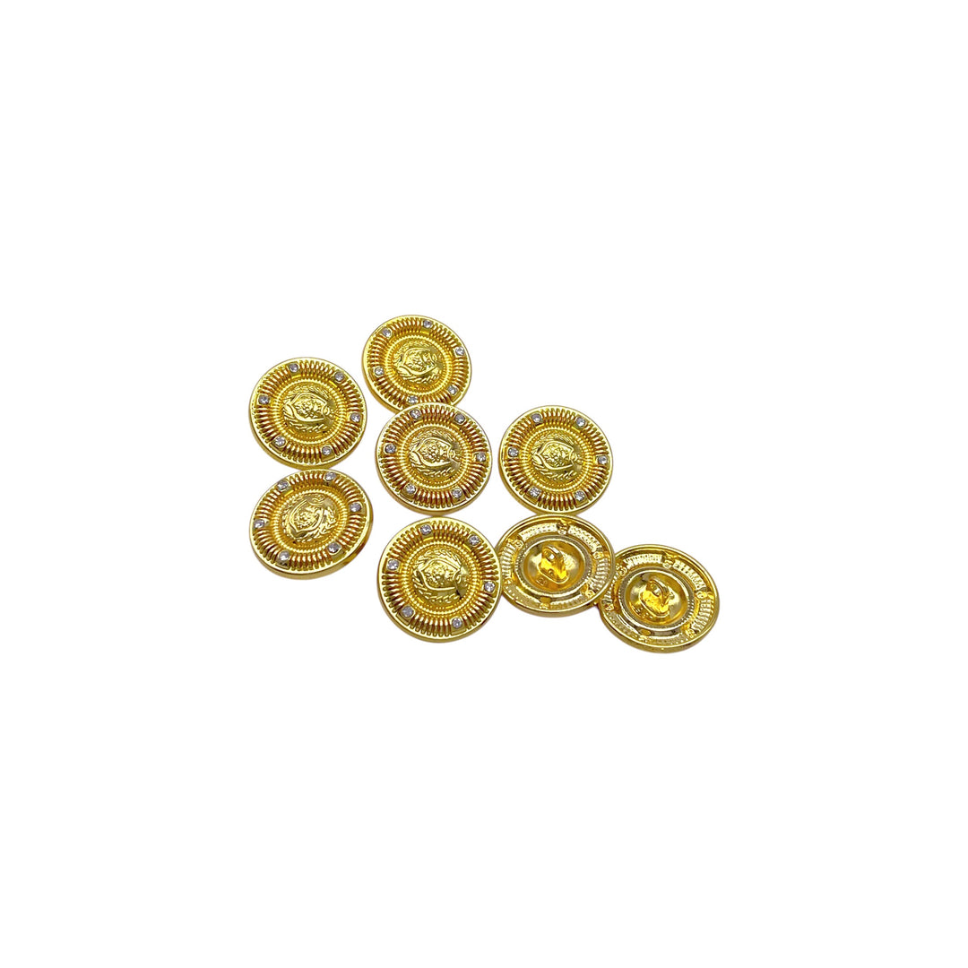 Heraldic Lion Crest Rhinestones Buttons | 15mm, 18mm & 23mm