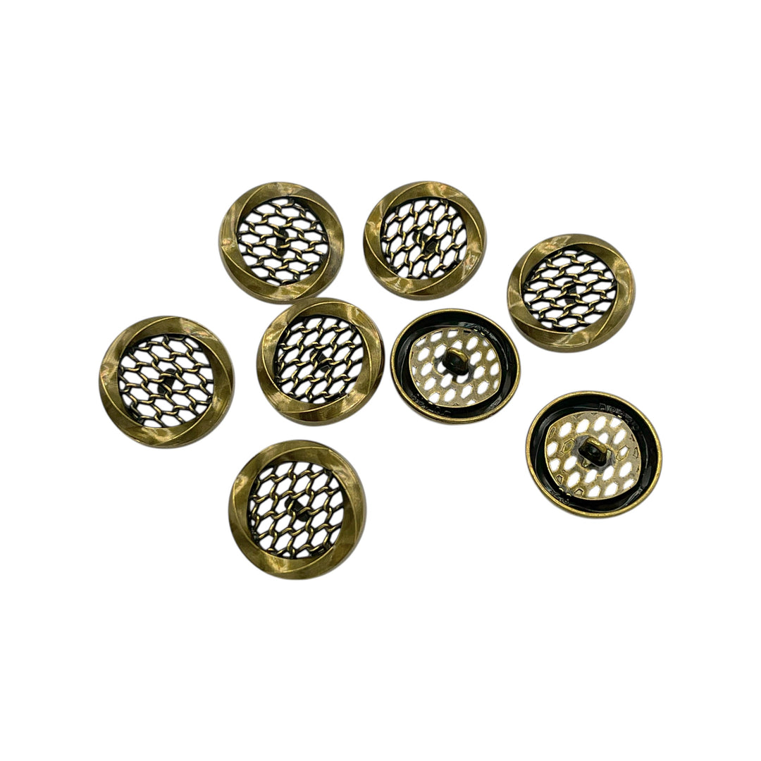 Honeycomb Metal Buttons | 15mm, 18mm & 23mm