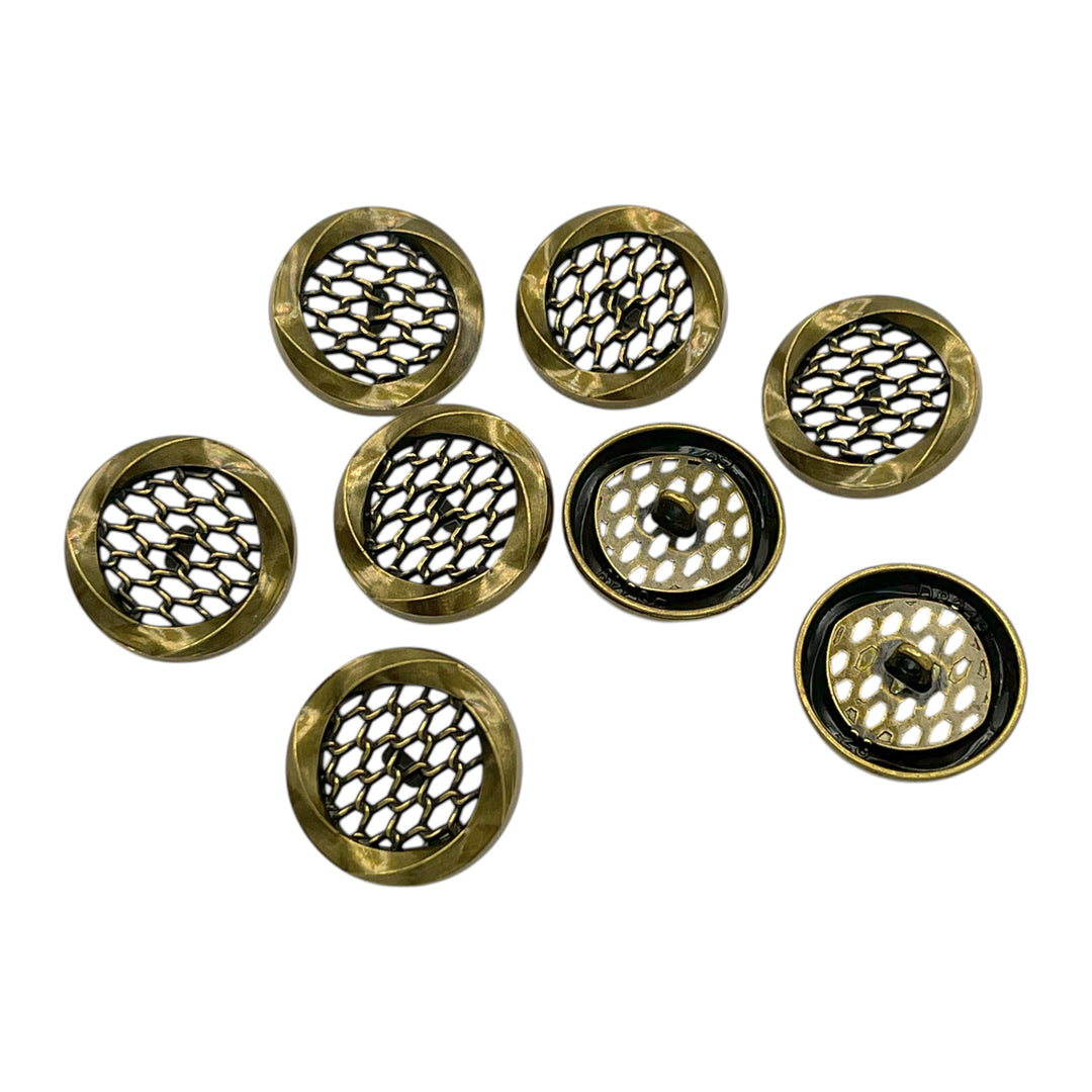 Honeycomb Metal Buttons | 15mm, 18mm & 23mm