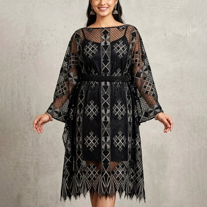 Geometric Net Lace Fabric | 58 inches