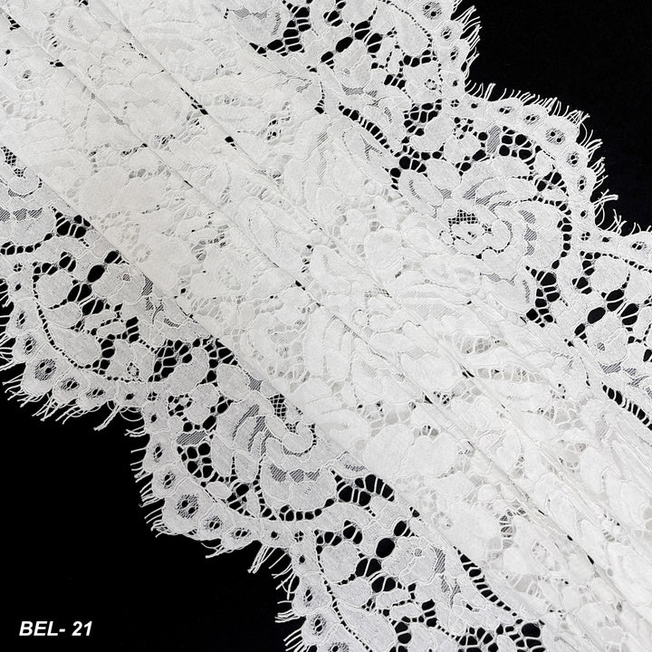 Classic Floral French Chantilly Lace Dyeable Fabric | 22 Inches