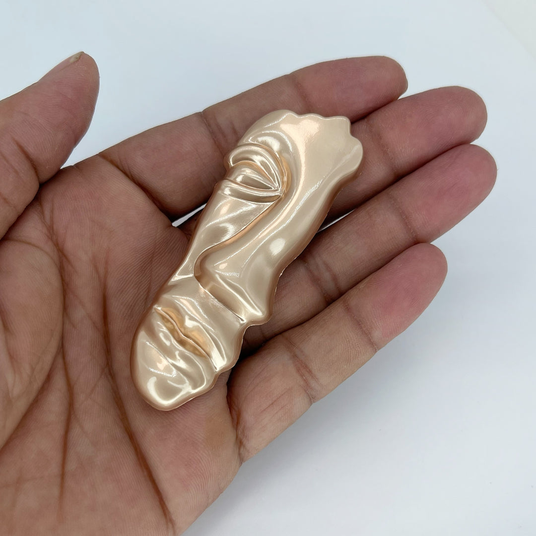 Matte Gold Face Inspire Metal Brooch