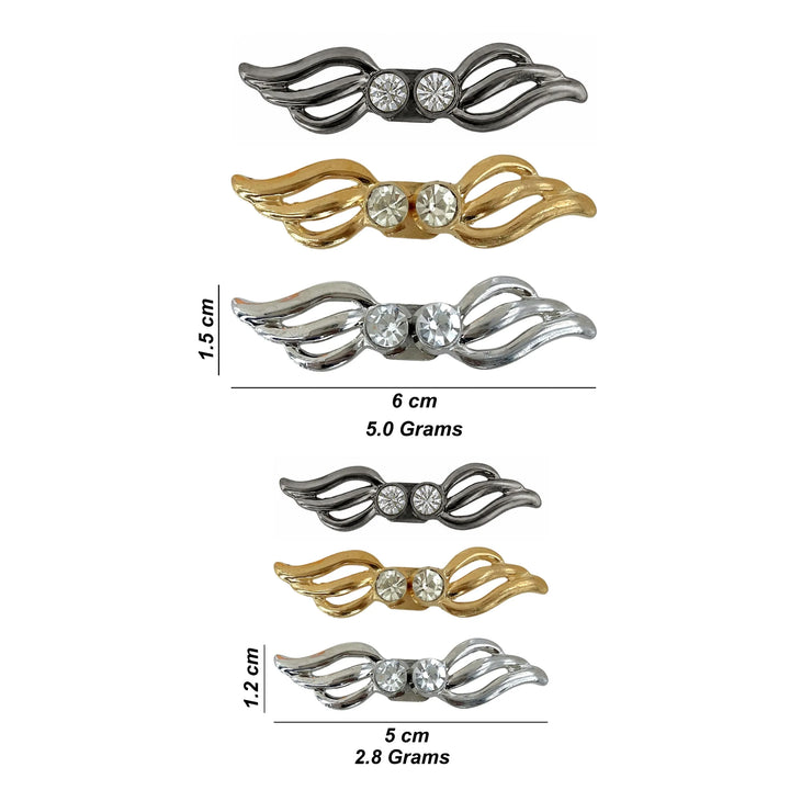 2 Pair | Wing Shape Rhinestone Frog Buttons