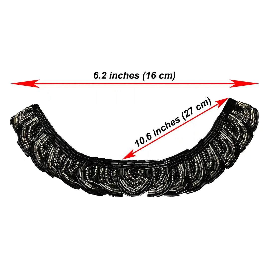 Embellished Beaded Boat Neckline