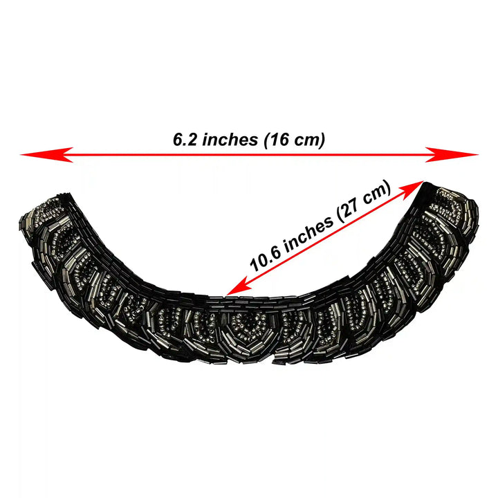 Embellished Beaded Boat Neckline