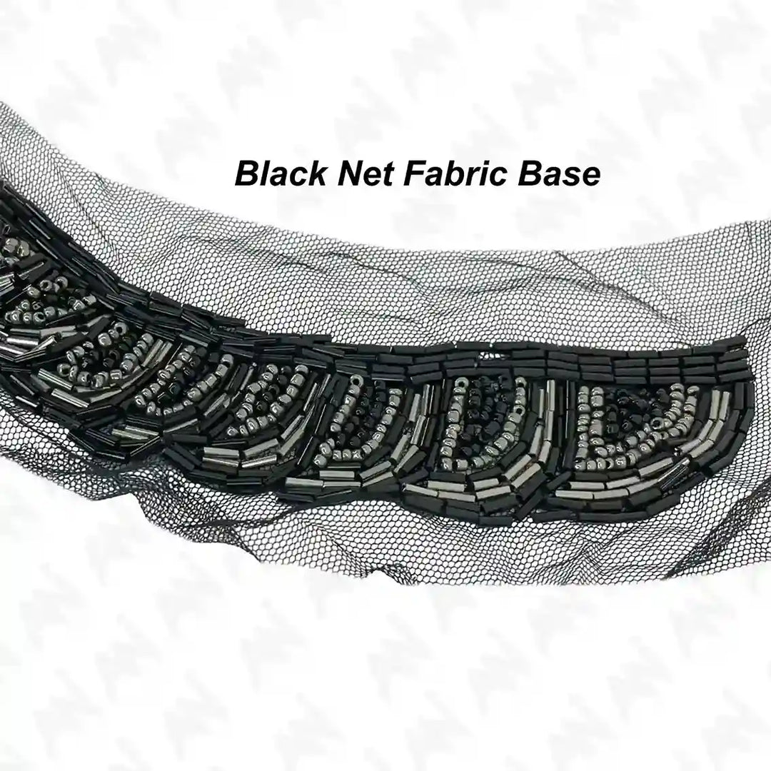 Embellished Beaded Boat Neckline