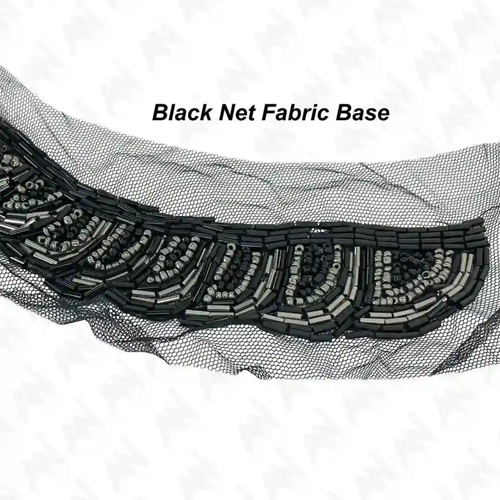 Embellished Beaded Boat Neckline