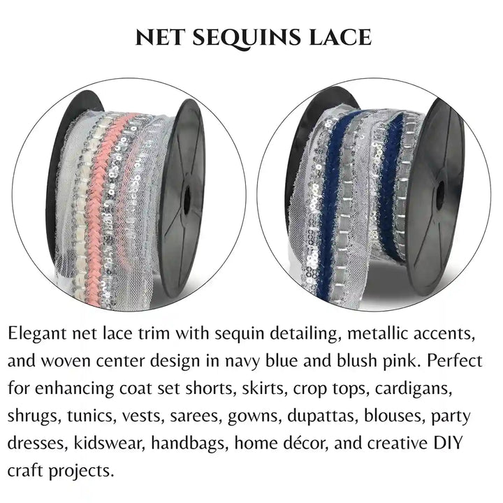 Multi-Textured Sequins Lace | 2 Meters