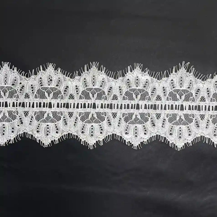 Buy Lace Fabric Premium Soft & Elegant Lace | Ani Accessories with delicate floral patterns and scalloped edges