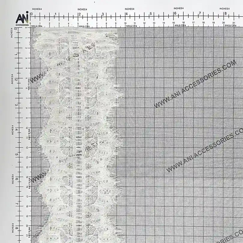 Buy Lace Fabric Premium Soft & Elegant Lace | Ani Accessories on a grid background showcasing intricate patterns