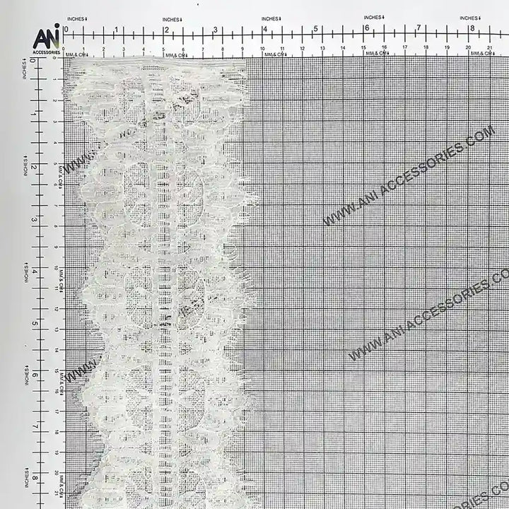 Buy Lace Fabric Premium Soft & Elegant Lace | Ani Accessories on a grid background showcasing intricate patterns