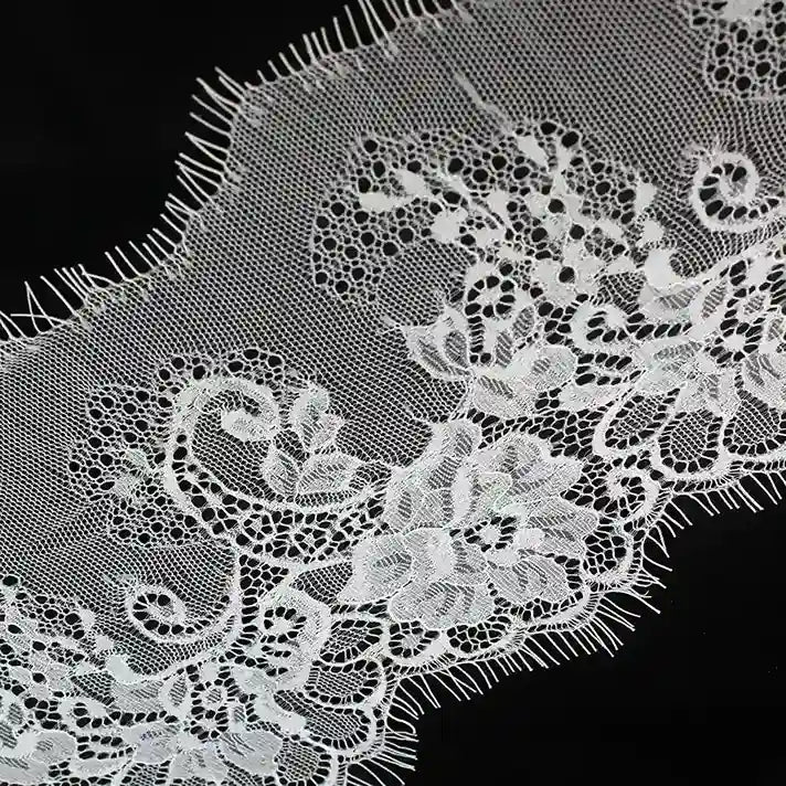 Flower Eyelash Lace from Ani Accessories, featuring intricate floral patterns and delicate edges